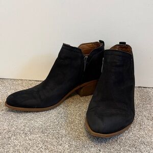 Franco Sarto Black Leather Ankle Boots